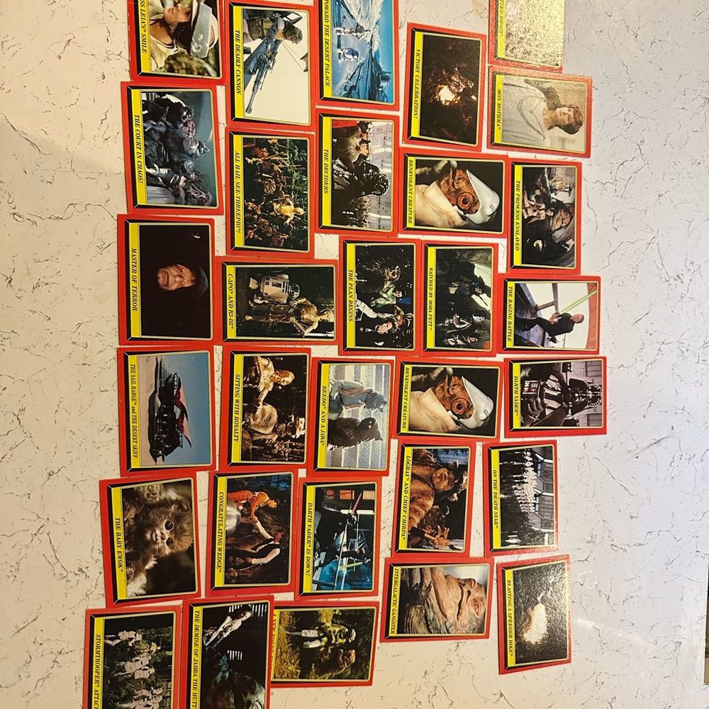 31 Return of the Jedi cards great condition